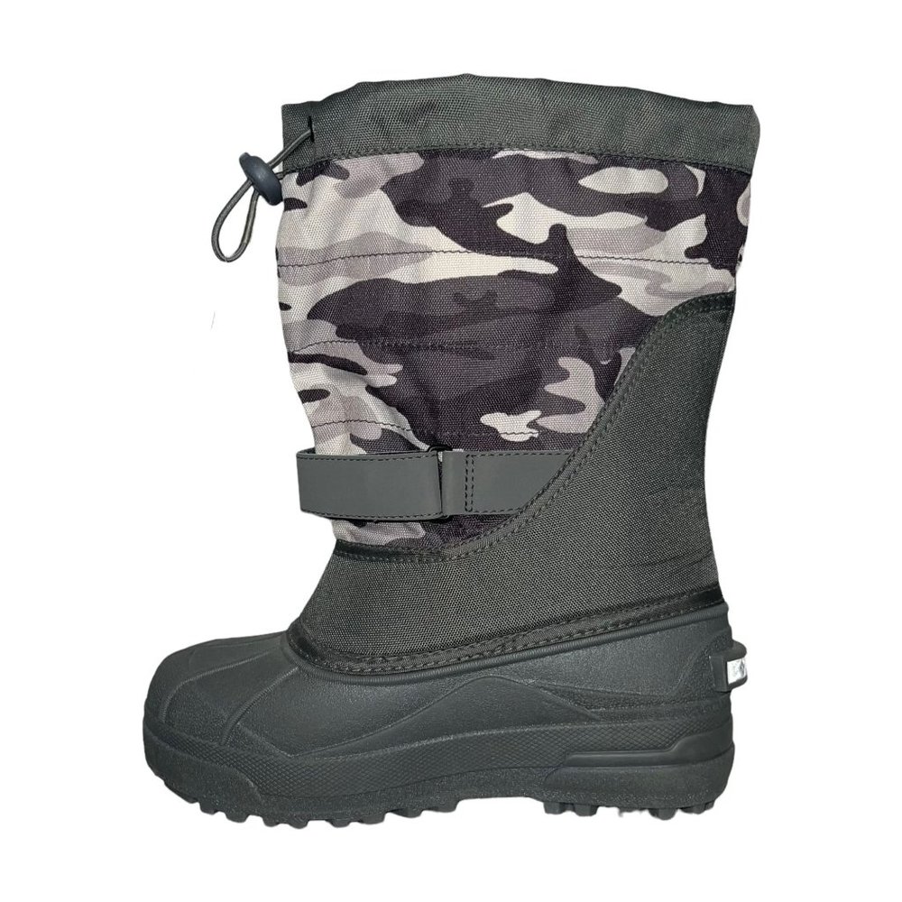Columbia Gray Camouflage Camo Insulated Snow Ski Winter Boots Boys 5 Barely Worn - Picture 4 of 10